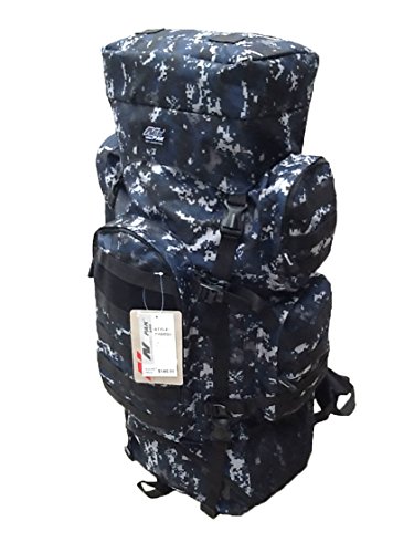 34" 5200 cu. in. Tactical Hunting Camping Hiking Backpack THB001 DMBK DIGITAL CAMOUFLAGE (Navy Blue)