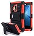 Coolpad Rogue Case, Nagebee - Heavy Duty Hybrid Armor Dual Layer Rhino Kickstand Belt Clip Holster Combo Rugged Case for Coolpad Rogue (Holster Combo Red)