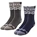 2 Pairs of Mens Thick Heat Trapping Insulated Heated Boot Thermal Socks Pack Warm Winter Crew For Cold Weather