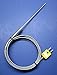 K-Type Thermocouple Sensor with High Temperature Stainless Steel Pointed Insertion Probe, 932 F or 500 C, with Stainless Steel Braided Cable