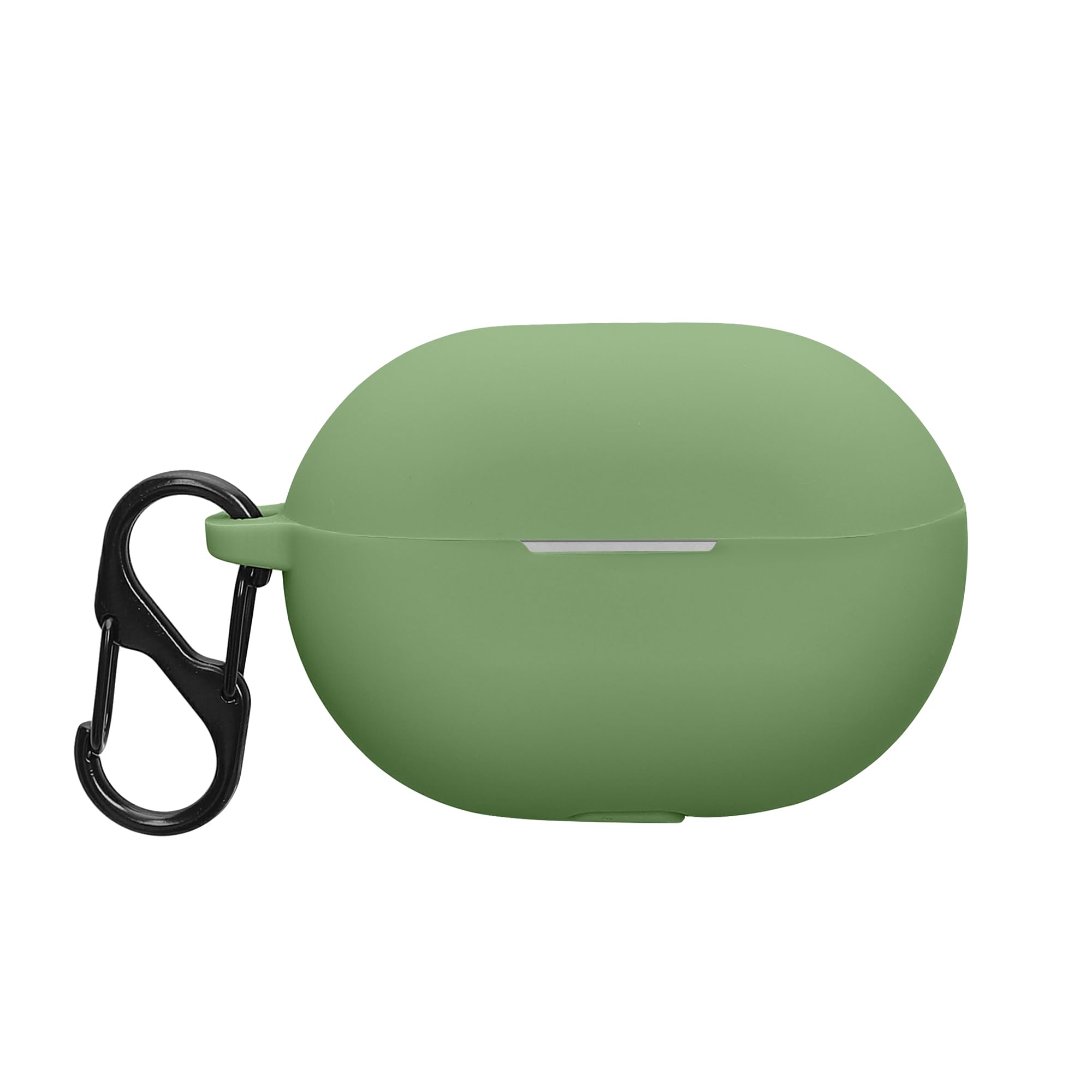 kwmobile Silicone Cover Compatible with Huawei FreeBuds Pro 3 - Case Cover Stick-On Skin with Clip - Light Green