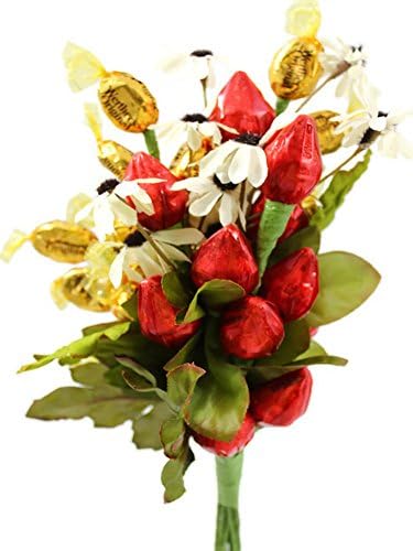 One Doz Bud Candy Bouquet Red