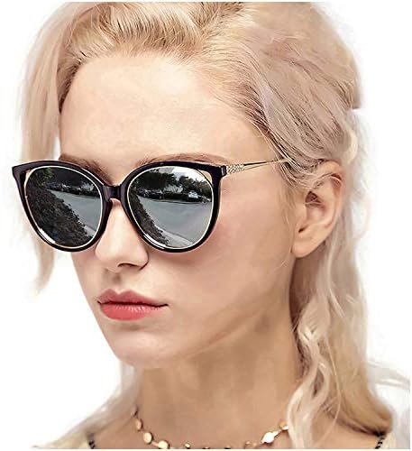 Myiaur Fashion Cat Eye Mirror Sunglasses Women Polarized UV Protection Stylish Design
