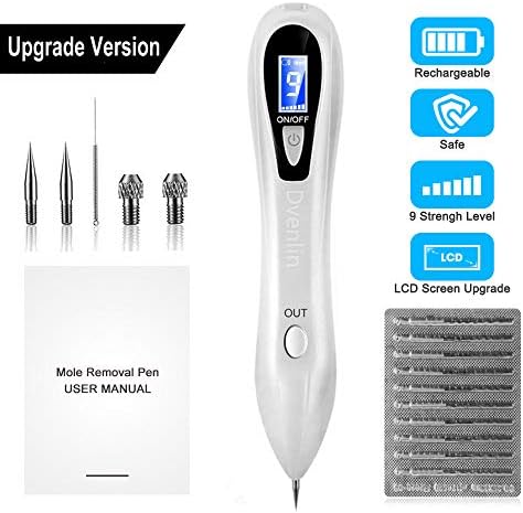 UPGRADE Removal Pen Remover Tool Adjustable 9-Levels USB Rechargeable Spot Eraser Pro Pen Home Use (White)
