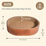ComSaf Cat Scratcher Cardboard Oval Bed Durable Scratch Lounge 44x34x10 cm view 2