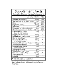 Suplemento de apoyo de azúcar en sangre extra fuerza 2000 mg – Multivitamina para control natural...