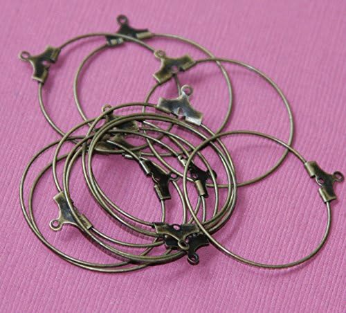 50 pcs of antique Brass beading hoops 30mm