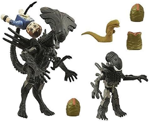Aliens minimates Aliens Queen 2-Pack Set Featuring Warrior Alien & Battle Damaged Bishop