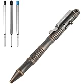 Lary Copper Heavy Bolt Action Pen EDC, Stainless Steel Clip,3 Extra Refills | Bolt action, Solid brass, Heavy weight, 3 extra refills in box, Stainless steel clip, EDC pen, ballpoint pen