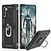 LeYi Compatible for Samsung Galaxy Note 10 Case with HD Screen Protector Ring Holder Kickstand, [Military-Grade] Magnetic Car Mount Shockproof Cover Phone Case for Samsung Note 10, JSFS Black