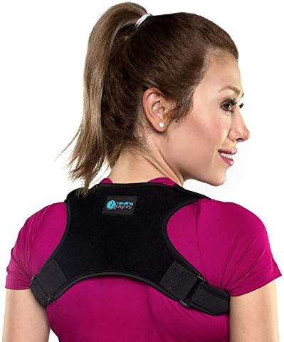 Discreet Back Posture Corrector for Women, Men and Kids - (27.5' -48') Clavicle posture support - Improve Bad Posture, Hunchback, Shoulder Corrector, Upper Back Pain Relief by Healing Rights™