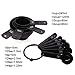 Nardo Visgo® 10-Piece Thickened ABS Plastic Measuring Spoons/Cups Set - Essential Measuring Tools for Measuring Dry&Liquid Ingredients Black