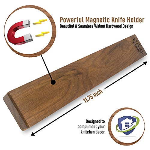 3 Zulay+Walnut+Magnetic+Knife+Holder