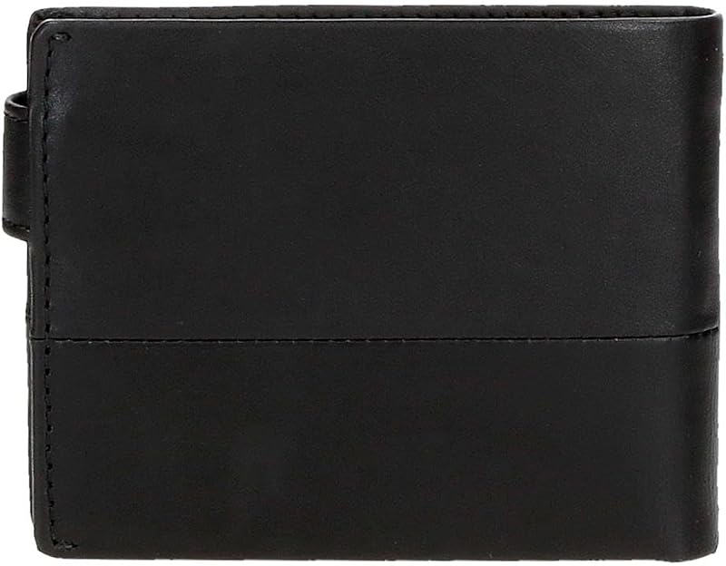 Itaca Portafoglio orizzontale con chiusura a scatto nero 11 x 8,5 x 1 cm Pelle by Joumma Bags