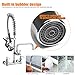 Commercial Sink Faucet with Sprayer for Kitchen : MSTJRY 25'' Height 8'' Center 12'' Spout Wall Mount Sink Faucet with Pre Rinse Sprayer - Brass Constructed Polished Chrome for 1/2/3 Compartment Sink