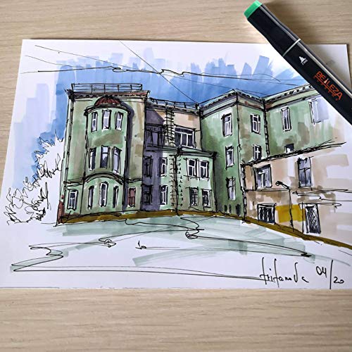 101 Colors Alcohol Markers Dual Tips Permanent Art Markers Pen for Adult, Alcohol-Based Highlighter Pen Sketch Markers for Painting, Coloring, Sketching and Drawing with carrying case