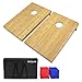 GoSports Bamboo 3' x 2' Bamboo Cornhole Set with 8 Bean Bags & Carrying Case - Premium All Weather Design, Wood, Regulation