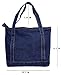 YunZh Denim Tote Bag Casual Style Lightweight Classic Retro Travel Shopper Shoulder Handbag