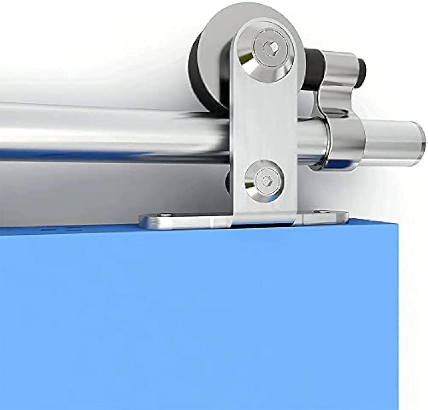 CCJH 167CM/5.5FT Sliding Barn Door Hardware Kit Track Roller Closet Rail Accessory Stainless Steel