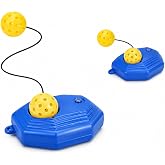 Solo Pickleball Trainer &ndash; Adjustable Bounce-Back Training System with Fillable Water Base, Tethered Ball &amp; Carry Handle for Solo Practice