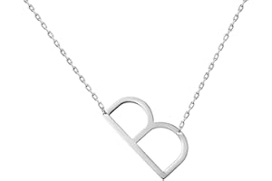 WIGERLON Stainless Steel Initial Letters Necklace for women and girls color gold and Silver from A-Z