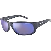 ARNETTE Uka-Uka AN4290 Rectangle Sunglasses for Men for Women | In Matte Black &amp; Matte Blue. All polarized. Bonus kit: cleaning spray, cloth, screwdriver &amp; mirror.