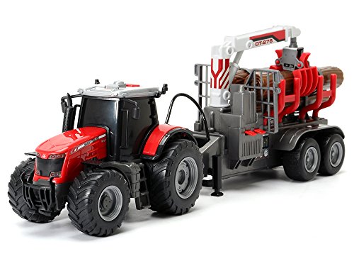 DICKIE 203737001 Traktor Massey Ferguson 8737" mit Anhänger – Bild 3