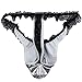 FEESHOW Mens Lace Sissy Pouch Panties Crossdress Bikini Breifs Thongs G String (M, Black)