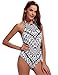 ADFOLF Womens Bathing Suit Halter High Neck One Piece Swimsuit Backless Swimwear S