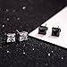 ORAZIO Black Silver Earrings for Men,Stainless Steel Cubic Zirconia Earrings 20G Mens Earrings Hypoallergenic CZ Earrings Studs Trendy Square Earring Studs Set 4-8MM,CZ 8MM