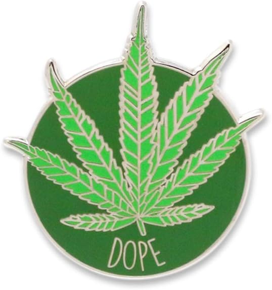 WIZARDPINS Dope Cannabis Round Green Circle Weed Enamel Pin25 Pins
