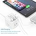Cube Power Strip 3 Widely Outlet 3 USB Ports, TESSAN Small Desktop Charging Station, 5ft Extension Cord for Travel, Cruise Dorm Room, White