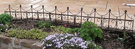 Gabella Beetbegrenzung Beeteinfassung BeetZaun Metall Rasenkante Salzburg-100 Roh Rost Schmiedeeisen