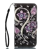 Urberry iPhone 6/6S Wallet Case, 3D Wallet Stand Feature Flip Book Case for iPhone6/6S with a Free Screen Protector (Black)