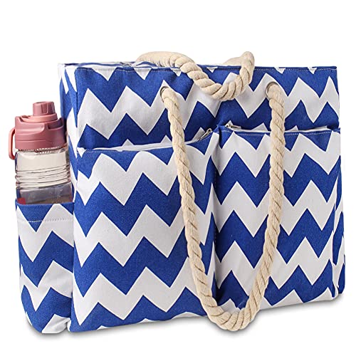 Extra Large Beach Bag, Family Beach Bag with Cooler Compartment