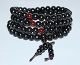 #1 UNIQUE GIFT GIVING IDEA Tibetan Buddhist Prayer Beads - Buddhist Beads - 108 Handcrafted, 6mm, Black Tibetan Prayer Beads - Mala Prayer Beads - Tibetan Jewelry