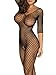 ZIUMUDY Women Sexy Lingerie Open Crotch Sleeves Bodystocking Sleepwear Tights, One Size (Black)