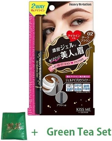 KissMe Isehan Heavy Rotation Gel Eye Brow Liner - 02 Dark Brown (Green Tea Set)