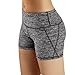 ODODOS Women’s Yoga Short Tummy Control Workout Running Athletic Non See-Through Yoga Shorts with Hidden Pocket,GrayHeather,X-Largethumb 1