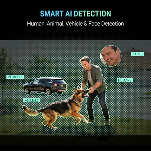 CINMOORE No Drill Window Security Camera, 2.5K 4MP Wireless/Wired WiFi Indoor/Outdoor Camera, Free AI Human/Vehicle/Pet Detection, 5000mAh Battery or Plug-in Power, Full Duplex Audio, 24/7 Recording