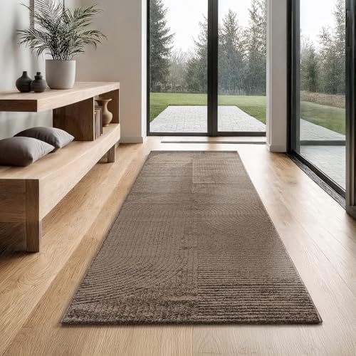 the carpet Everest - Moderner Kurzflor Teppich Hoch-Tief-Struktur, 3D-Effekt, weiche Oberfläche und hohe Flordichte, ideal für Wohnzimmer & Schlafzimm