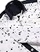 Coofandy Men's Turn-down Neck Printing Long Sleeve Shirt White Medium