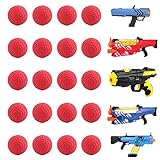 Sunmid 100 Rounds Nerf Rival Compatible Balls - Bulk Foam Bullet Ball Replacement Refill Pack for Apollo, Zeus Compatible Toy Balls for Nerf Bullets Dart Rival Zeus Apollo Blaster (100 Rounds, Red)