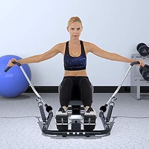 NXX Indoor Rower with 6 Resistance Levels, Foldable Rowing Machine, Ball Bearing Mounted Seat,Max User Weight 120 Kg
