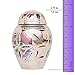 Mini Keepsake Urn • Miniature Funeral Cremation Urn fits Small Amount of Ashes • Florale Model • 2.75 inches Tall