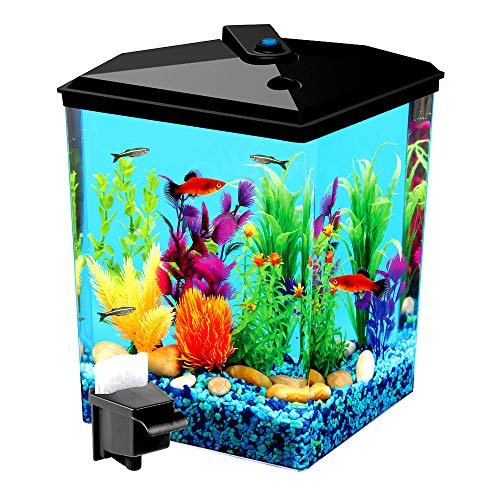 Corner Filters Aquarium 2.5-Gallon Starter Kit with LED Light and Power Filter – Skroutz Deals