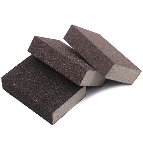 3pcs Polishing Sanding Sponge Block Pad Set Sandpaper Assorted Grit 100 180 320 - Thumbnail 3