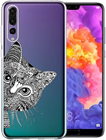 Huawei P20 Pro Case, Shumeifang® Ultra Thin Soft Gel TPU Silicone Case Cover with Cute Cartoon for Huawei P20 Pro - Cat