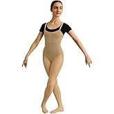 WYHDY Women's Ballet Nude Full Body Dance Tights Transparent and Nude Straps
