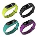 PINHEN Band Compatible with Xiaomi Mi Band 2 - Replacement Soft Sport Wristband Strap Bracelet Compatible with Xiaomi Mi Band 2 Smart Watch (Silicone 4pcs Set2)